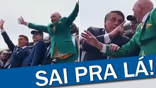 BOLSONARO SE IRRITA COM LUCIANO HANG DURANTE ATO DE 7 DE SETEMBRO  ELEIÇÕES 2022 [upl. by Alledi]