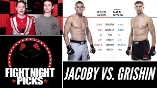 UFC Fight Night Dustin Jacoby vs Maxim Grishin Prediction [upl. by Esinrahc280]