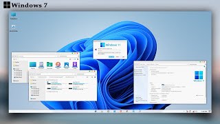 Windows 11 Theme For Windows 7  Make Windows 7 Look Like Windows 11  Windows 7 Ultimate [upl. by Nappy]