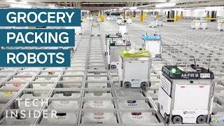 Inside A Warehouse Where Thousands Of Robots Pack Groceries [upl. by Ateloj978]