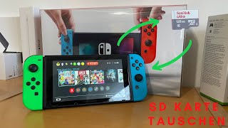 Wie tausche ich die SD Karte meiner Nintendo Switch [upl. by Imoan547]