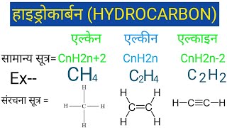 हाइड्रोकॉर्बन HYDROCARBON  एल्केन एल्कीन एल्काइन के सूत्र बनाना । [upl. by Dlanod229]