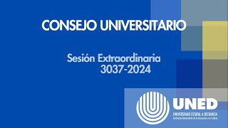 Consejo Universitario  UNED sesión extraordinaria 303722024 [upl. by Dena]