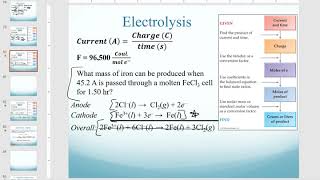 Electrolysis calculations [upl. by Labina]