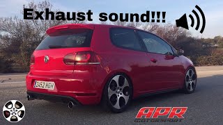 GTI MK6 DSG Sound non resonated exhaust Stage 1 Apr [upl. by Akitahs]