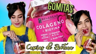 GOMAS DE BIOTINA COLAGENO VITAMINA C Y E CASERAS PARA HACER CRECER EL CABELLO🤩😱 [upl. by Llenaej]