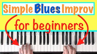 Simple Easy Blues Piano Tutorial  Improv [upl. by Eeryt754]