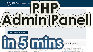 Create PHP Administration Panel in 5 minutes  Laminas Starter Kit [upl. by Banks]