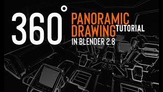 360 panoramic drawing in Blender 28 tutorial teaser [upl. by Peck]