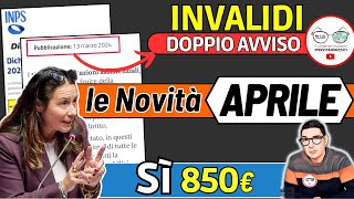 🔴 INVALIDI PARZIALI e TOTALI 8 NOVITÀ APRILE 2024 ➡ IMPORTI INCREMENTI PENSIONE BONUS 850€ INPS [upl. by Anivad]