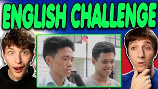 Americans React To How Fluent Are The Filipinos In English Language Challenge [upl. by Crispa29]