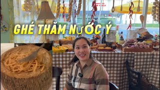 Vlog 2386 ll CÙNG CẢ NHÀ ĐI ĂN ĐỒ Ý CON TRAI Ý ĐẸP QUÁ TA MÌ Ý BÁNH XE PHÔ MAI [upl. by Isiad]