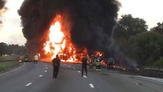 Gas Tanker Crash and Fire [upl. by Cornwall]