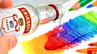 Put Alcohol on Colored Pencil amp SEE WHAT HAPPENS💥pro trick [upl. by Noirret]