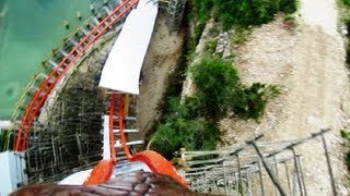 December 2022 Iron Rattler Roller Coaster On Ride Back Seat 4K POV Six Flags Fiesta Texas [upl. by Honig206]