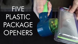 Hard to Open Plastic Packages Testing 5 Package Openers [upl. by Rovner]