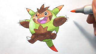 How to draw IgarstarnishQuilladinハリボーグ Pokemon XY No 651 [upl. by Achilles]