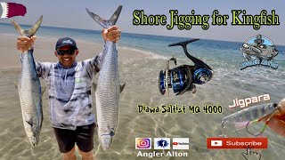 New Diawa Saltist MQ 4000  Shore Jigging for King Mackerel [upl. by Ritz]