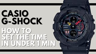 How to Set the Time on a Casio G Shock in under 1 Minute  Setting the Time on a Casio GShock [upl. by Odranoel849]