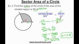 Finding Sector Area of a Circle [upl. by Supen]