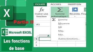 Leçon N°15 partie 2 Les fonctions de base sur excel [upl. by Femmine]