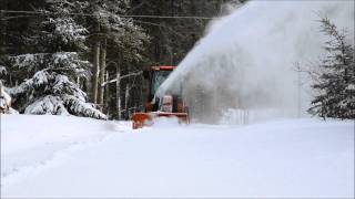 Kubota B3030 HSDC snowblowing Jan 2012 HD [upl. by Prisca93]