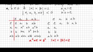 Group theory 101 Abelian Group with 2 elements of order 2 must have a subgroup of order 4 [upl. by Einaej]