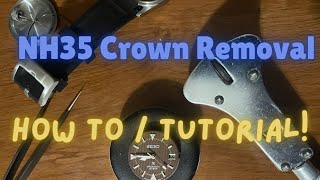 Seiko NH35 crown removal easy [upl. by Dihahs]