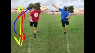 Football Punting Technique  Side by Side Comparison [upl. by Niobe]