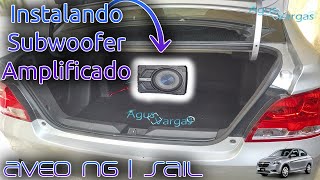 INSTALANDO SUBWOOFER AMPLIFICADO EN CHEVROLET AVEO NGSAIL  Agus Vargas [upl. by Monty]