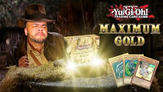 Dripped in Gold YuGiOh Maximum Gold Display Unboxing 5 mini boxes [upl. by Arvie433]