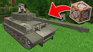 WORKING TANK in Minecraft Using Command Blocks Pocket Edition PS43 Xbox Switch [upl. by Ahkos595]