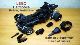 BUILDING INSTRUCTION  LEGO Batmobile  Batman v Superman  Dawn of Justice [upl. by Yhtuv]