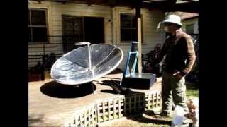 A solar powered BBQ  Dave and his solar thermal cooking toys [upl. by Nylecsoj]