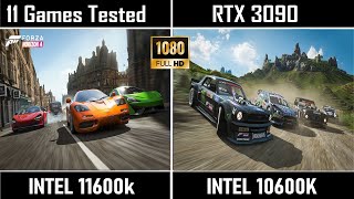 Intel i5 11600k vs 10600k Gaming Benchmark Comparison RTX 3090 [upl. by Milore823]