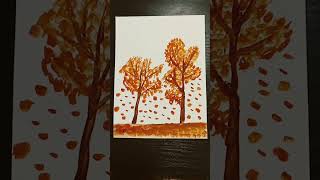 Autumn  Fall Trees Watercolor Painting 👍😊🎨🖌 [upl. by Dobb]