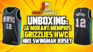 UNBOXING Ja Morant Memphis Grizzlies HWC Nike Swingman Jersey  Hardwood Classic [upl. by Niple]