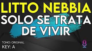 Litto Nebbia  Solo Se Trata De Vivir  Karaoke Instrumental [upl. by Drarreg]