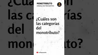 ¿Cuáles son las categorías del monotributo [upl. by Uttica]