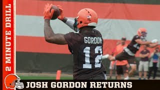 2 Minute DrillJosh Gordon returns [upl. by Akahc]