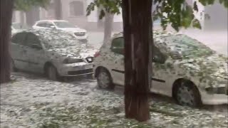 Huge dark clouds and severe hailstorm hits South Carolina USA [upl. by Bivins]