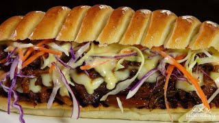 BBQ Pulled Pork Sandwich – Bruno Albouze [upl. by Necyrb]