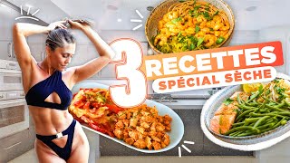 3 RECETTES HEALTHY SPÉCIAL SÈCHE 😍  Repas très protéinés et ultra rapides  Justine GALLICE [upl. by Hurd]