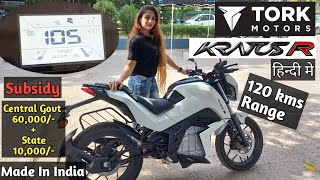 100 Made in India Electric Motorcycle  Tork Kratos R  120 kms real range [upl. by Connett869]