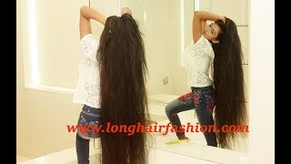 Diwali Dhamaka Long Hair Show with Amazing Knee Length Hair Model [upl. by Nynahs]