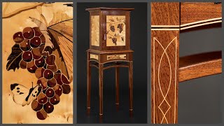 Marquetry liqueur cabinet [upl. by Ycrad]