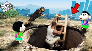 GTA 5  Franklin Shinchan amp Pinchan Open Secret Bunker Under Franklins House GTA 5 [upl. by Nawek]