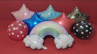 FUN MYLAR BALLOONS BLOWING AND POPPING [upl. by Etnuhs675]