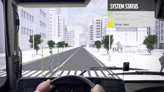 Volvo Buses pedestrian and cyclist detection system [upl. by Matt]