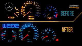 How I change Mercedes W202  LED Interior Backlights [upl. by Kreitman39]